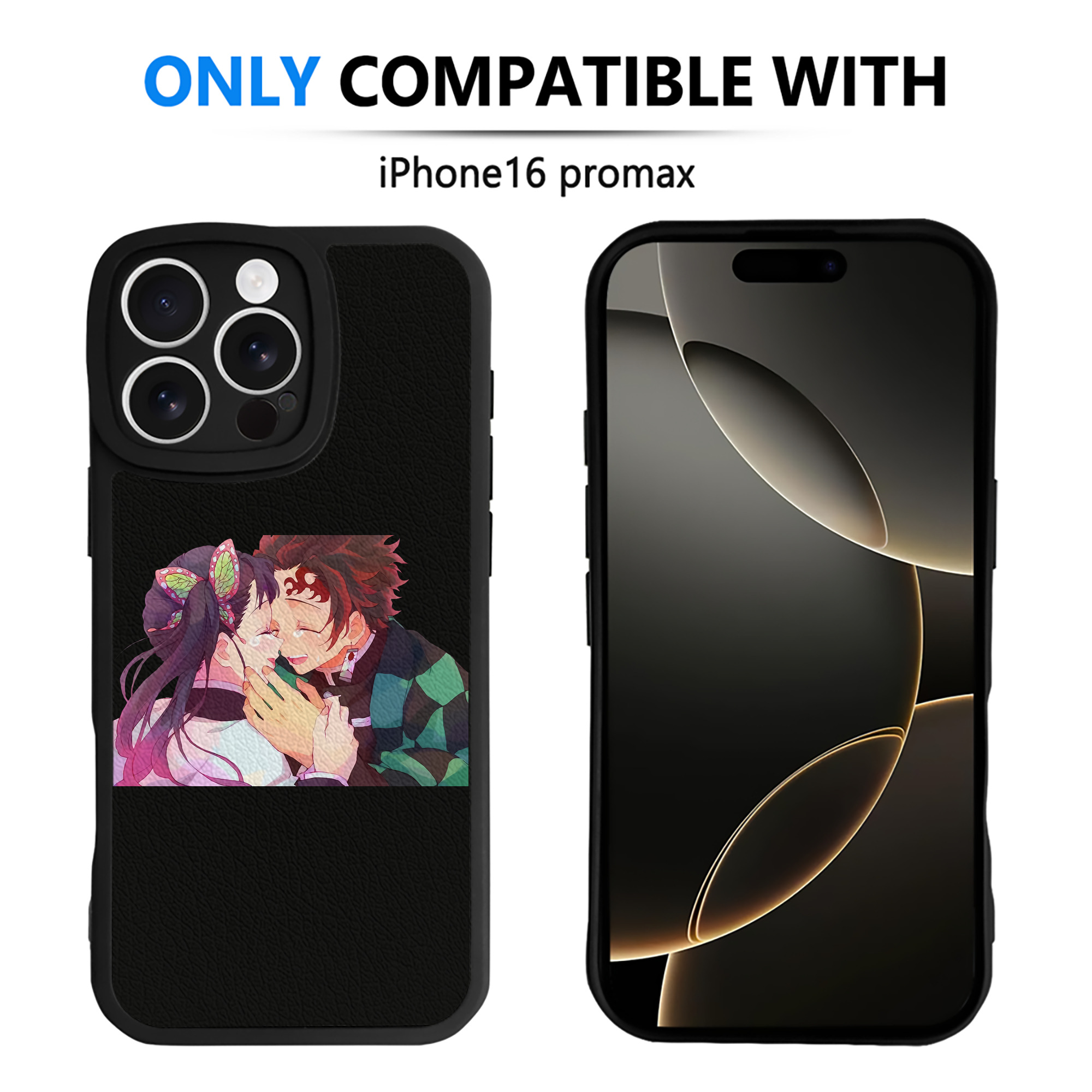 （画像用） 鬼滅の刃 竈門 炭治郎／かまど たんじろう Kamado Tanjirou 【iPhone 16シリーズ対応】シリコンスマホケース（レザー調） 材質：シリコン